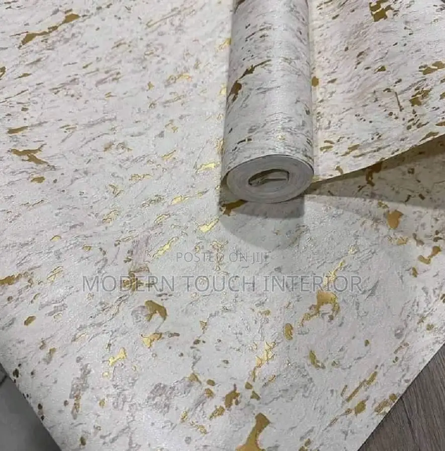 White and Gold 3D Wallpaper
