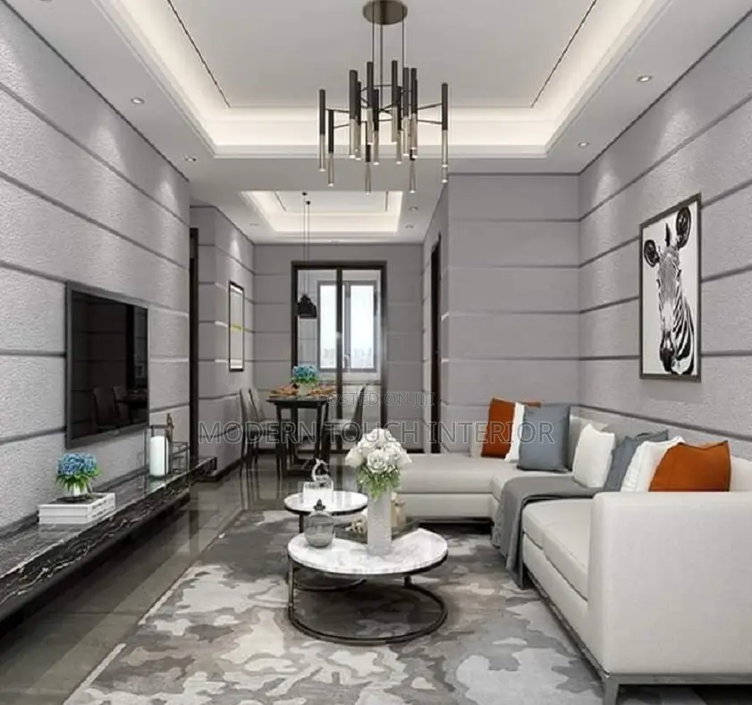 Grey Embossed Wallpaper ( Lines )