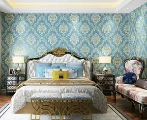 Blue Damask Wallpaper