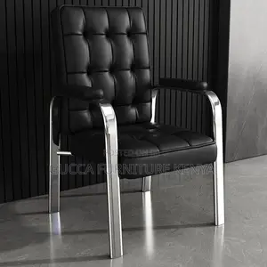 Office Chairs: Dark Gray Simple Conference Room Chair
