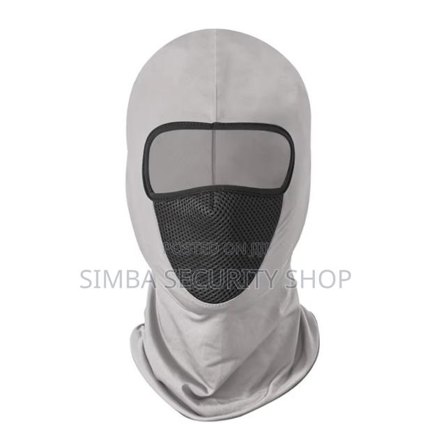 Light Grey Mask Windproof Dustproof Hat Helmet Liner Cap - thumbnail 3