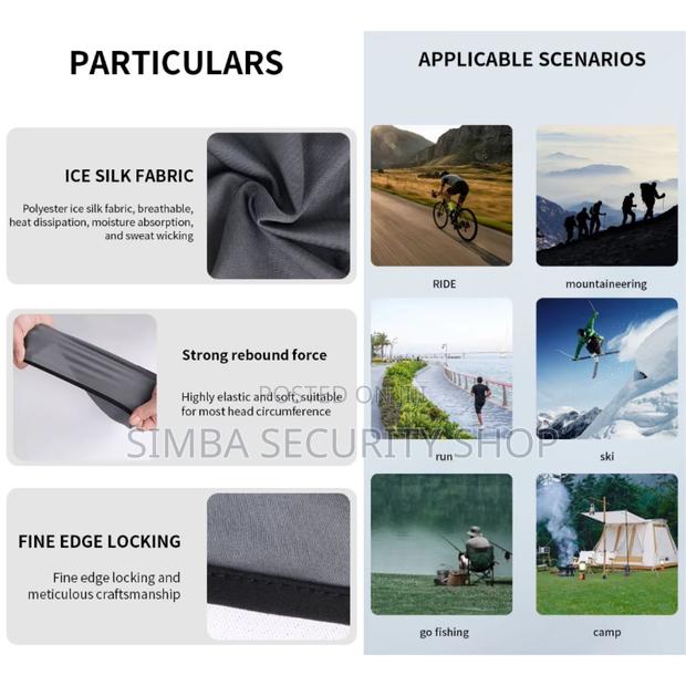 Light Grey Mask Windproof Dustproof Hat Helmet Liner Cap - thumbnail 6