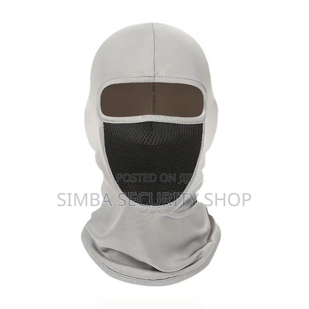 Light Grey Mask Windproof Dustproof Hat Helmet Liner Cap - main view