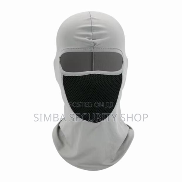 Light Grey Mask Windproof Dustproof Hat Helmet Liner Cap - thumbnail 4