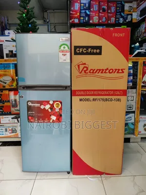Ramtons Grey 128litres Defrost Double Door Fridge