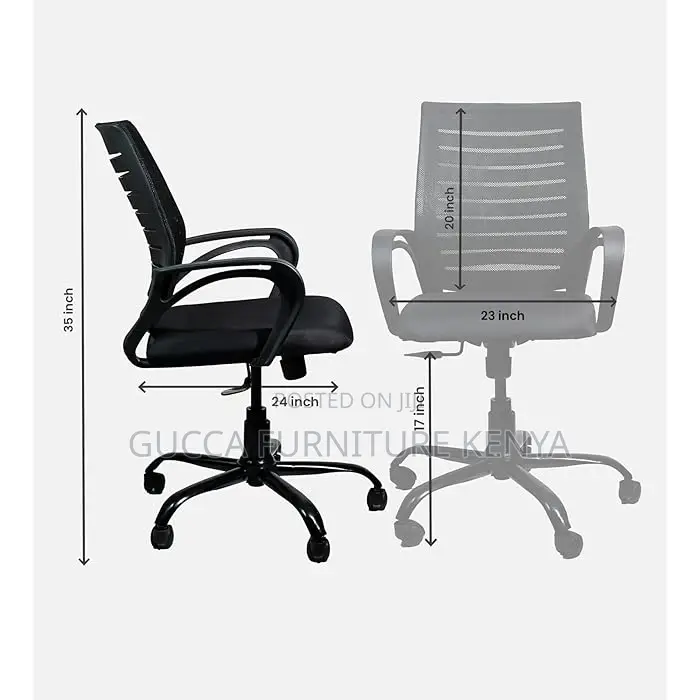Office Chairs: Strong Mesh Black Workstation Office Chair