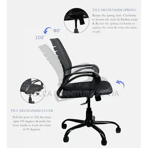 Office Chairs: Strong Mesh Black Workstation Office Chair