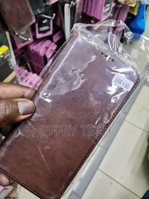 Universal Tecno Spark 4 Air Leather Flip Case -Brown
