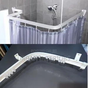 Bathroom Curtain Rails White
