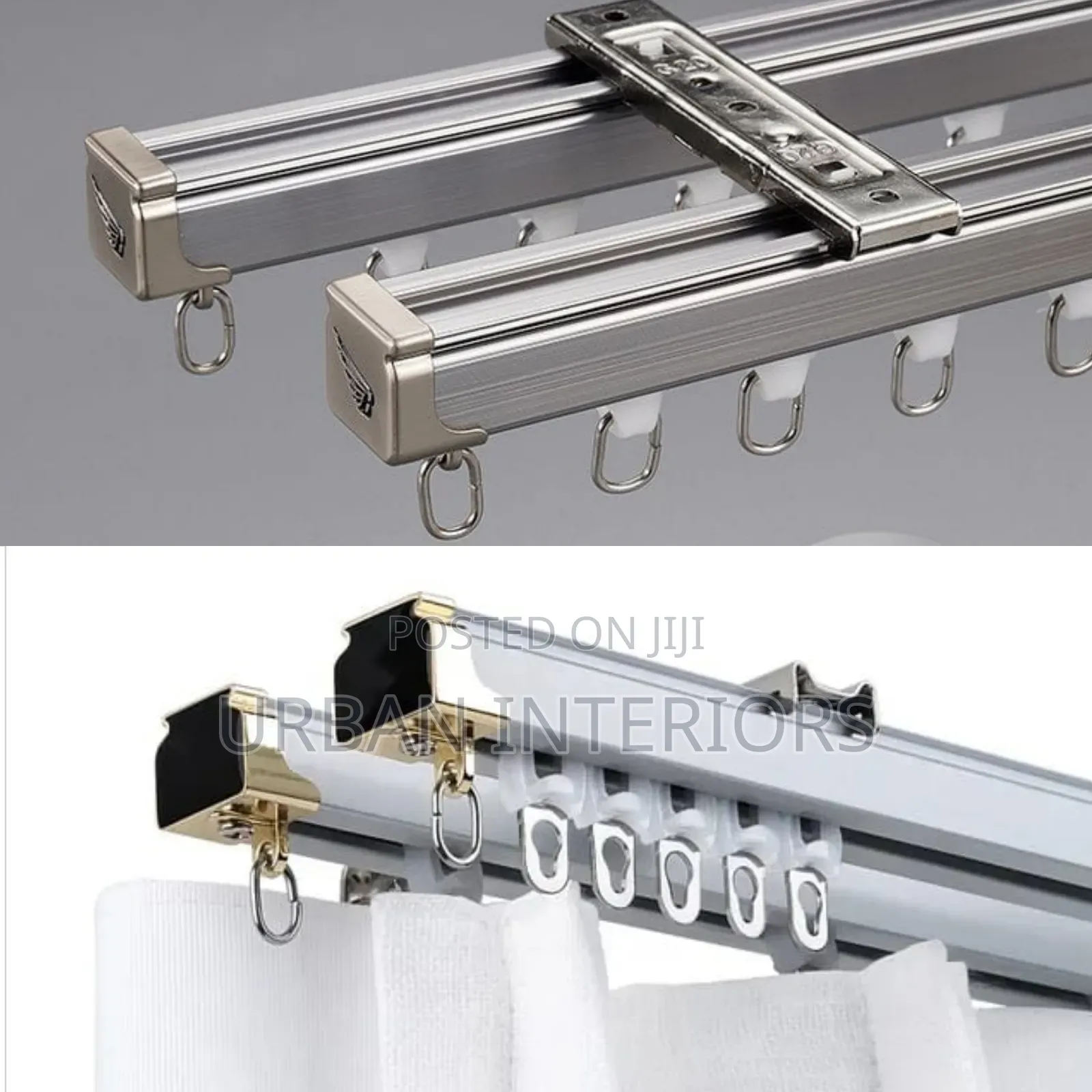 Double Curtain Rails Aluminium