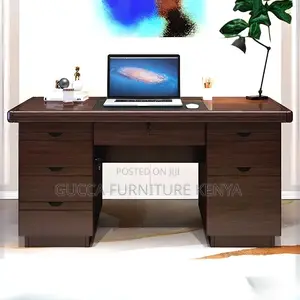 Office Desks:Home Office Mahogany Setup Study Desk -120 Cm