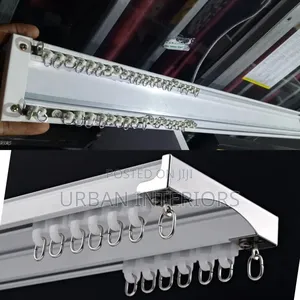 Double Curtain Rails White