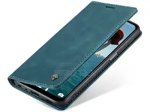 Samsung Galaxy A12 5G Wallet Kickstand Magnetic Case Blue