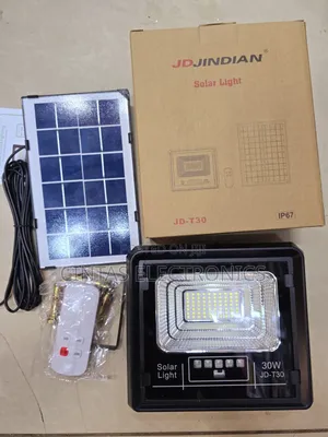 30w Solar Floodlight and a Panel