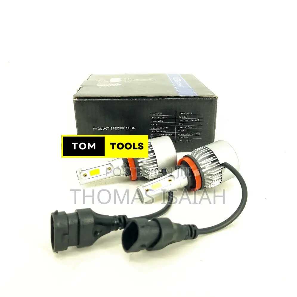 H11 72W 16000 Lumens LED Headlight Bulb Pair