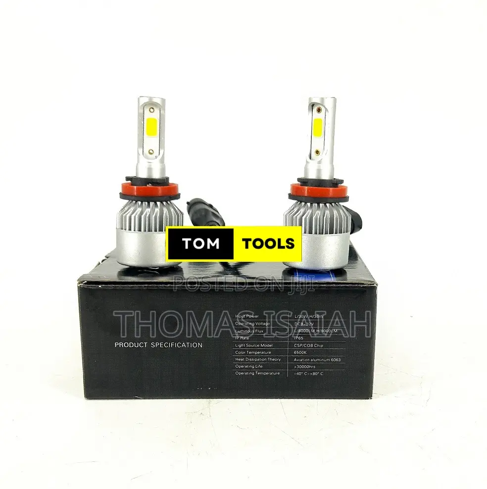 H11 72W 16000 Lumens LED Headlight Bulb Pair
