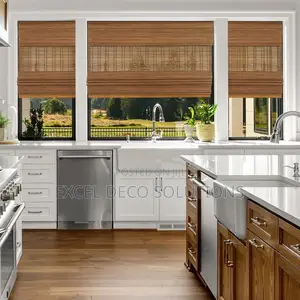 Kitchen Bamboo Roman Blinds