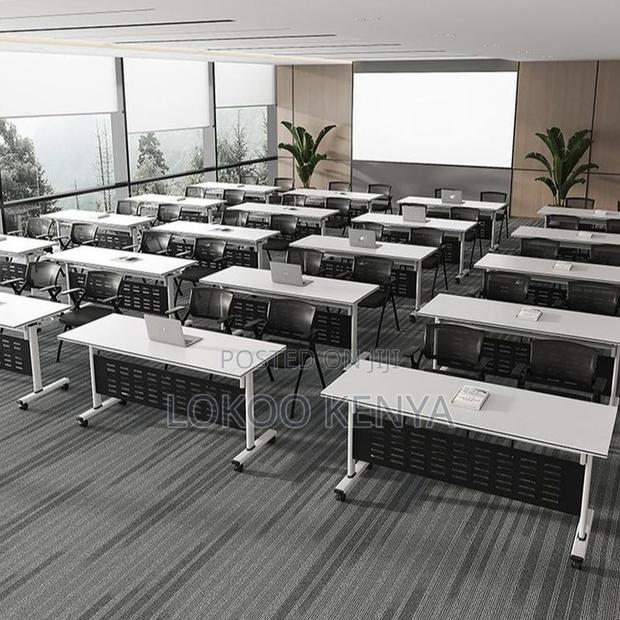 Office Tables: Double Pedestal Foldable Training Table - thumbnail 7