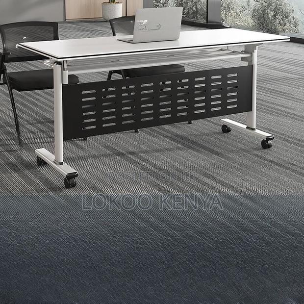 Office Tables: Double Pedestal Foldable Training Table