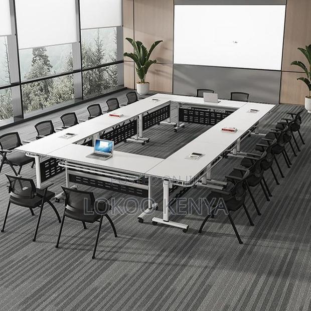 Office Tables: Double Pedestal Foldable Training Table - thumbnail 8