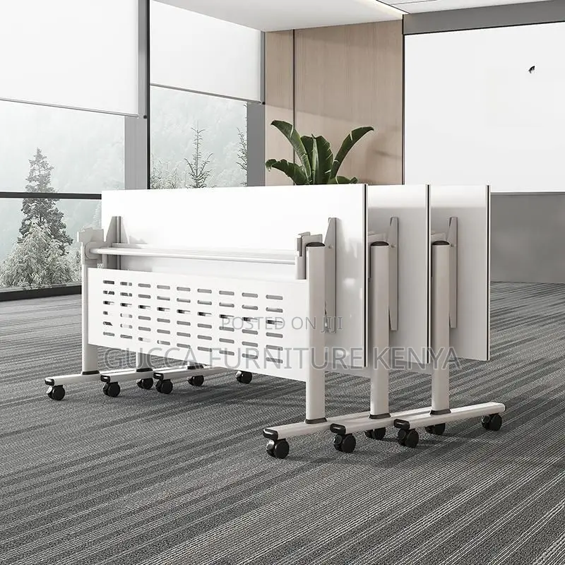 Office Tables: Double Pedestal Foldable Training Table