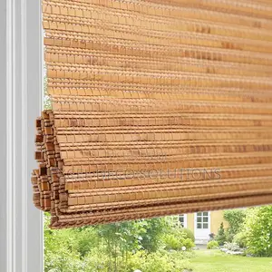 Rustic Bamboo Roman Blinds