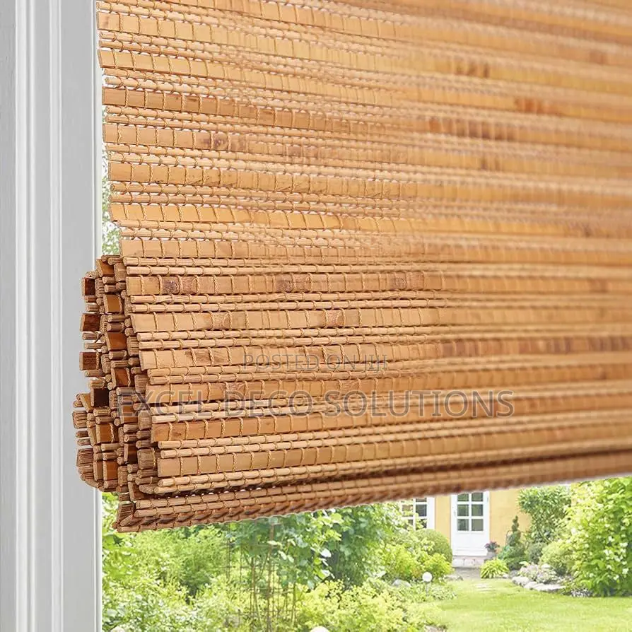 Rustic Bamboo Roman Blinds