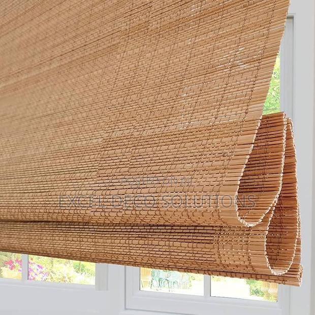 Natural Texture Bamboo Roman Blinds