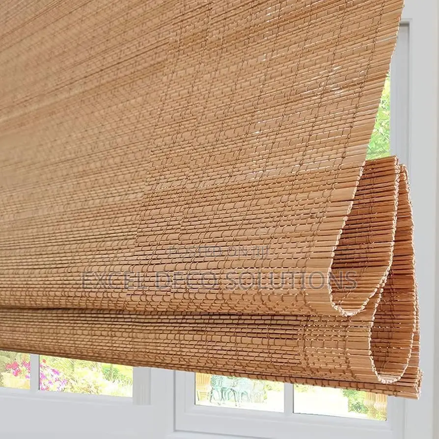 Natural Texture Bamboo Roman Blinds