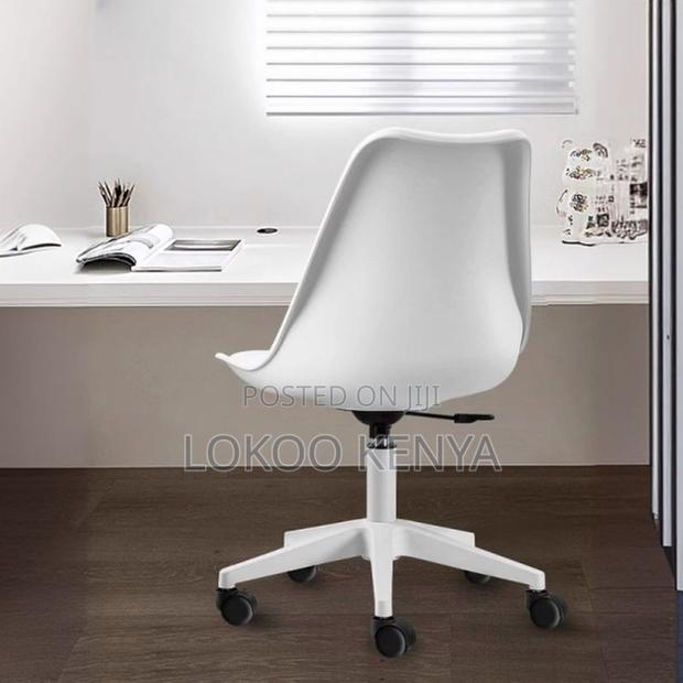 Home Chairs: Swivel Eames Plastic White Chairs - thumbnail 2