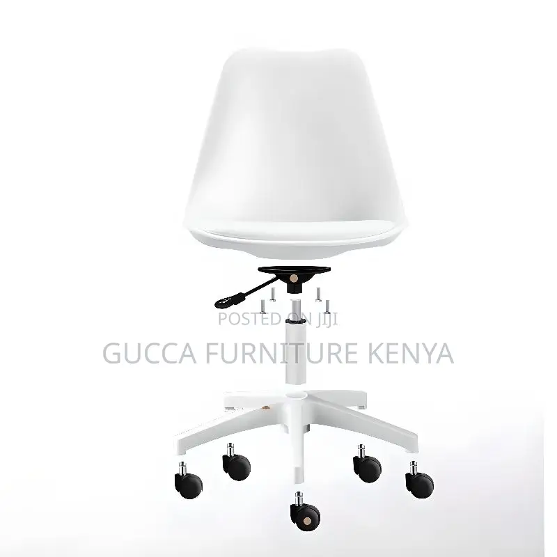 Home Chairs: Swivel Eames Plastic White Adjustable Chair
