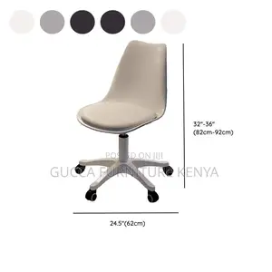 Home Chairs: Swivel Eames Plastic White Adjustable Chair