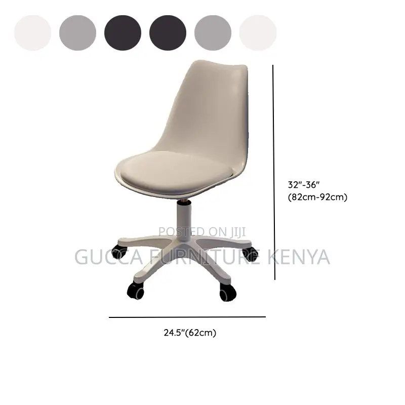 Home Chairs: Swivel Eames Plastic White Adjustable Chair