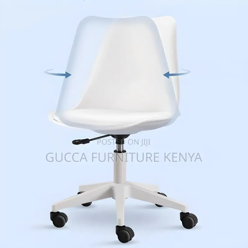 Home Chairs: Swivel Eames Plastic White Adjustable Chair