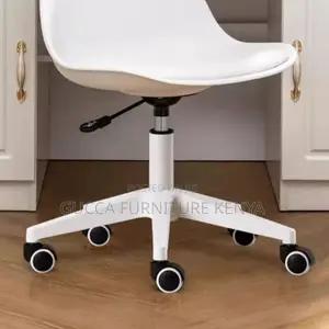 Home Chairs: Swivel Eames Plastic White Adjustable Chair