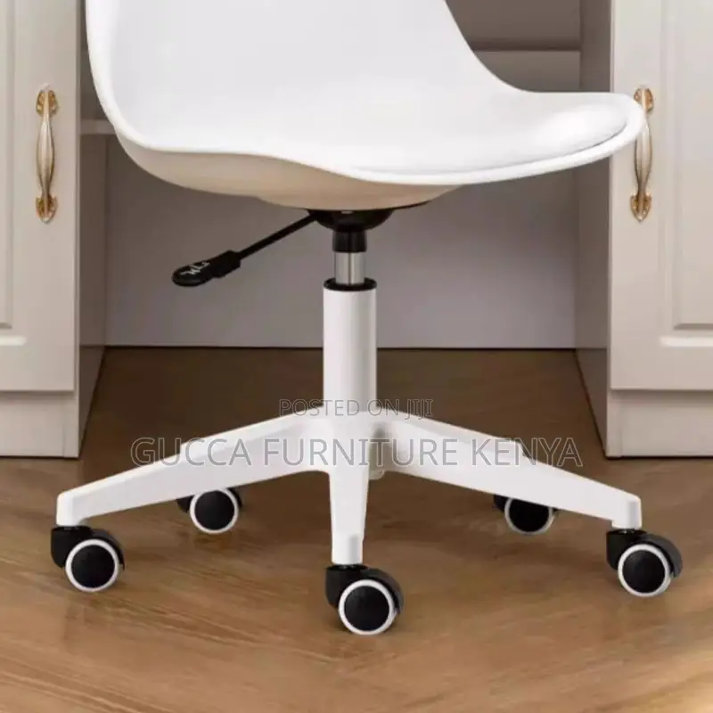Home Chairs: Swivel Eames Plastic White Adjustable Chair