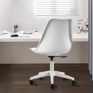 Home Chairs: Swivel Eames Plastic White Adjustable Chair