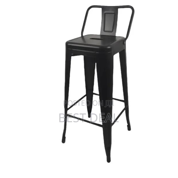Strong Metallic Bistro Bar Stool Chair - main view