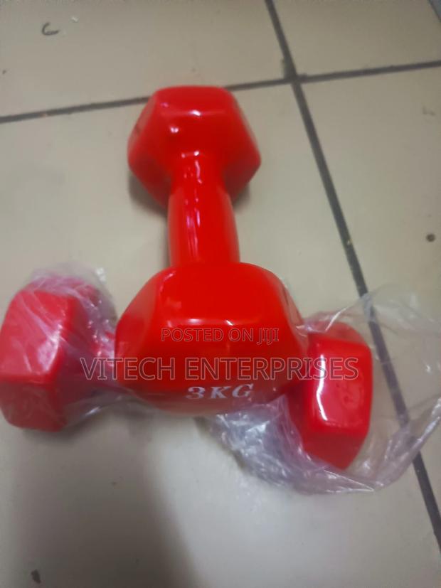3kgs Coated Dumbells- Pair - main view