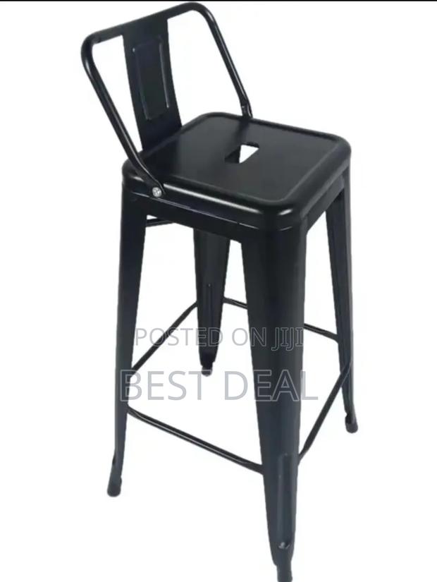 Strong Metallic Bistro Bar Stool Chair - thumbnail 2