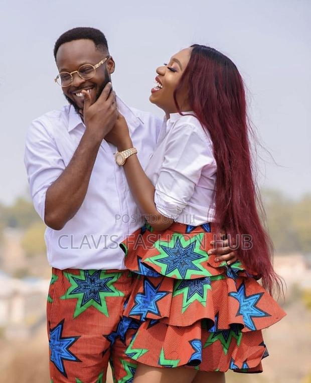 Young Couple Kitenge Matching Outfits