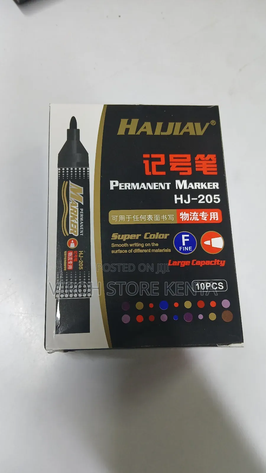 10pcs Permanent Marker Pen Refillable Mark Pen