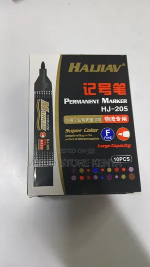 10pcs Permanent Marker Pen Refillable Mark Pen