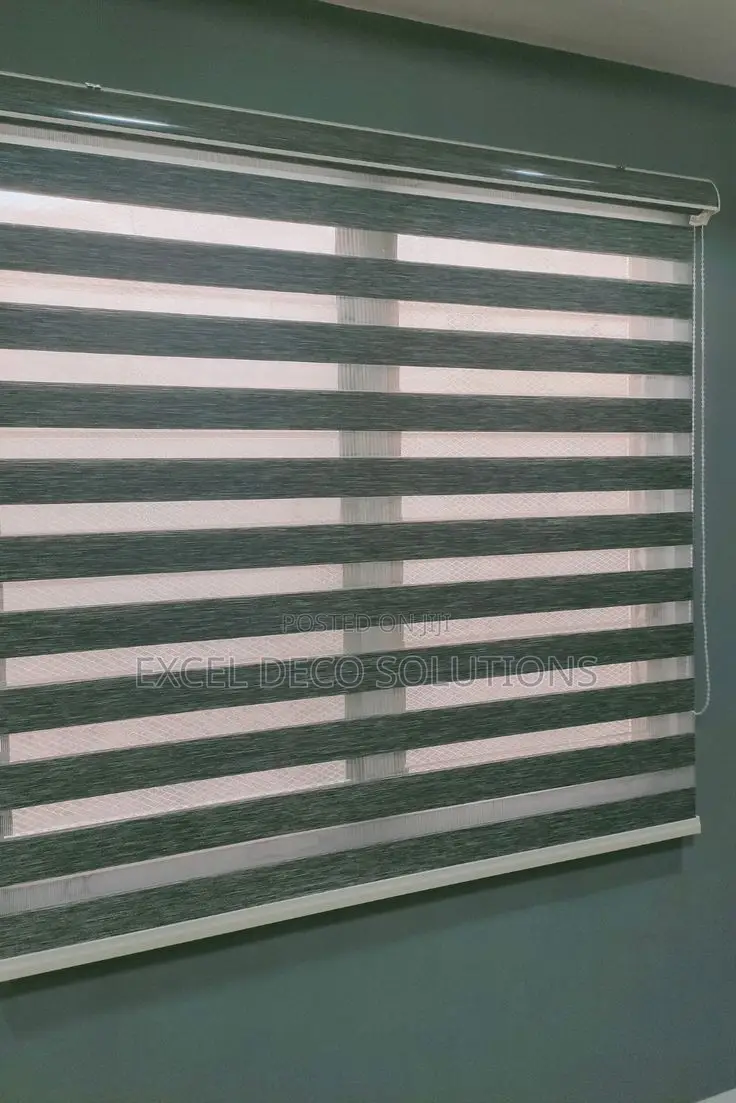 Zebra Roller Blinds-Light Grey Shade