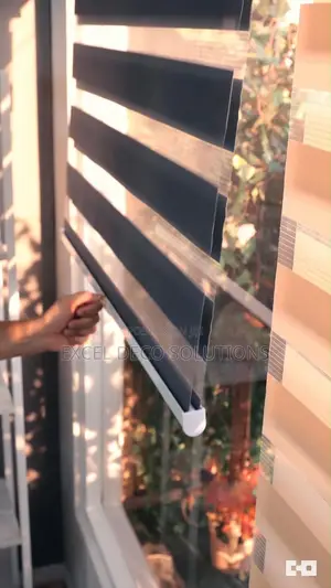 Bold Blue Sheer/Zebra Blinds