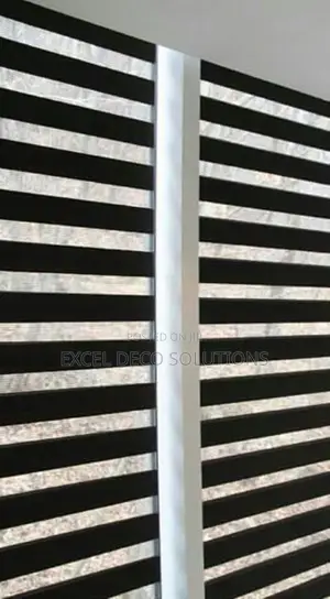 Black Bold Zebra Roller Blinds