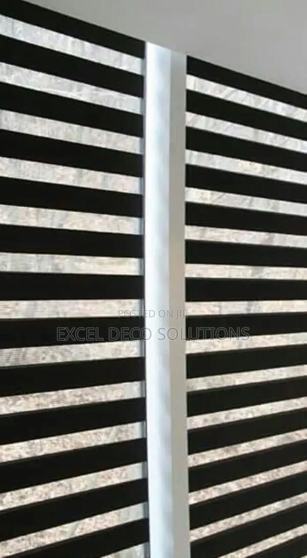 Black Bold Zebra Roller Blinds
