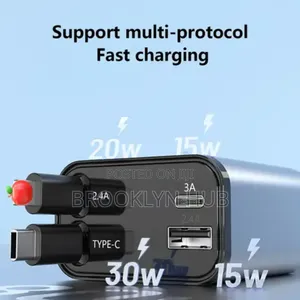 Super Fast Car Charger 4 in 1 Car Modulator (120w)