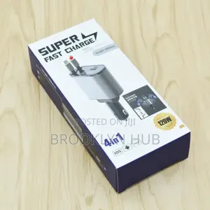Super Fast Car Charger 4 in 1 Car Modulator (120w)