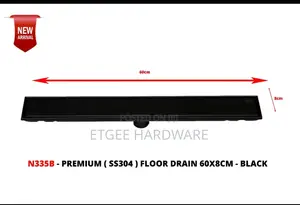 Black Floor Drain 60cm